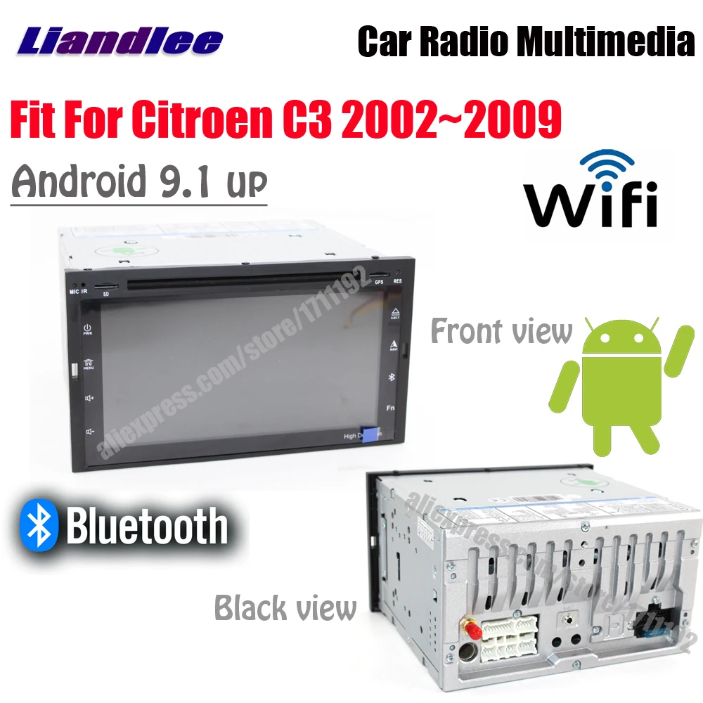 Liandlee Android 9.1 For Citroen C3 2002~2009 Car Screen Carplay Mirror link BT Wifi GPS Navi Navigation Map Camera Media