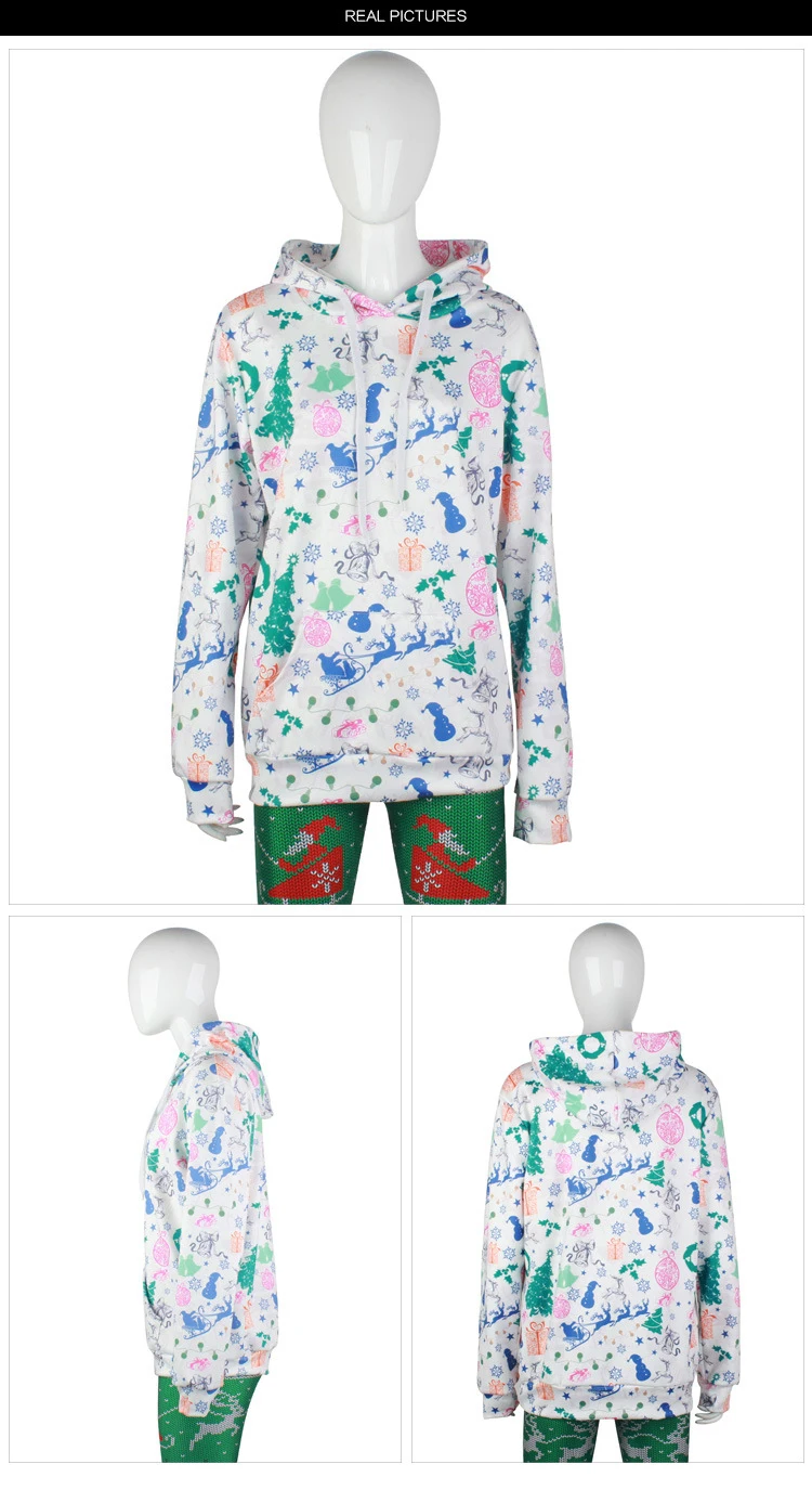 Christmas 3D Hoodies Allover Printed Sweatshirts Men/women Long Sleeve Autumn Winter Warm Fashion Funny 3D Clothes