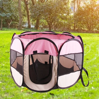 

Waterproof Pet Octagon Fence Folding Cat Dog Portable Foldable Splicing Color Outdoor Small Medium Animal Oxford Cloth Playpen