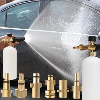 

Original Foam Cannon Car Pressure Washer Jet 1/4" Quick Release Adjustable Snow Foam Cannon For Motorcycle 6 Different Ada