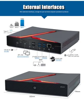 

Hystou Gaming Mini PC Intel Core i9 i7-9750H i5-9300H GTX 1650 Game Computer Desktop Windows 10 4K HDMI DP pc gamer computadoras