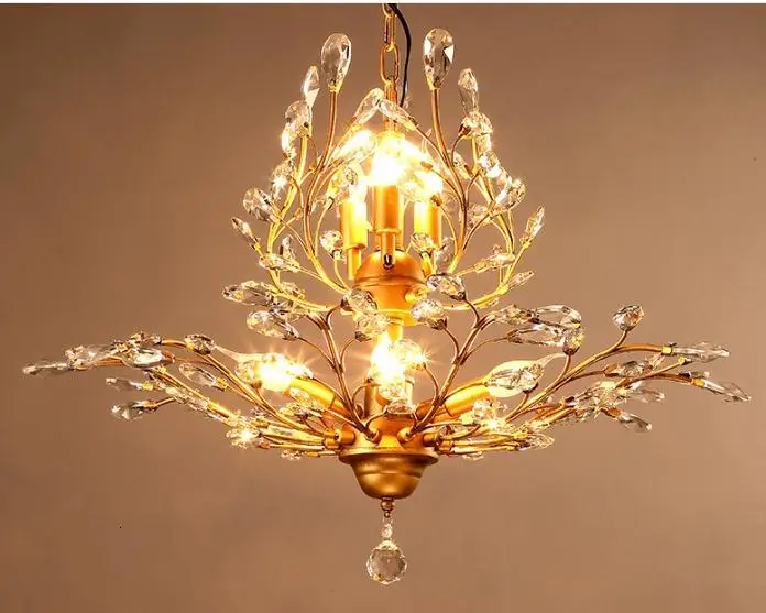 Ретро лофт американский Винтаж Хрустальная люстра люстры de cristal домашний внутренний декоративный светильник ing livign комнатный светильник для спальни