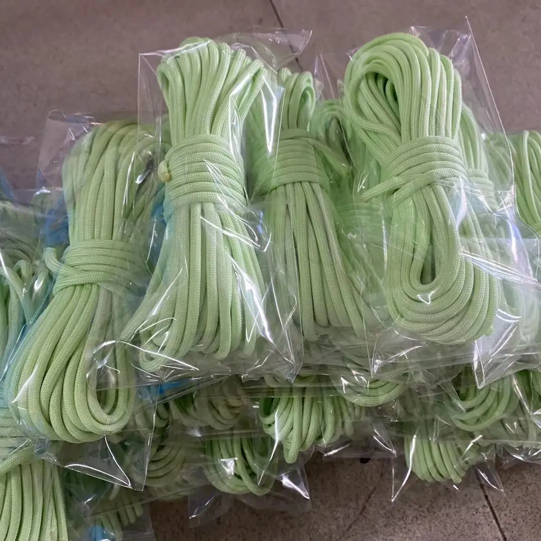 4mm Colour Luminous Parachute Cord Rope Lanyard Rope Warning Mil Spec Type One Strand Climbing Camping Survival Equipment paracord rope