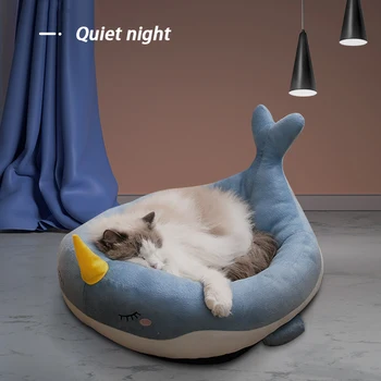 Pet Cat Dog Bed House for Cats Indoor Warm Kitten Kennel Small Dog Nest Collapsible Cats Cave Cute Sleeping Mats Winter Products 5