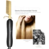 Hair Curlers Electric Curling Brush Hot Comb Ceramic Hair Brush Hair Straightener Comb  2 in 1 Straightening Curling Iron 6