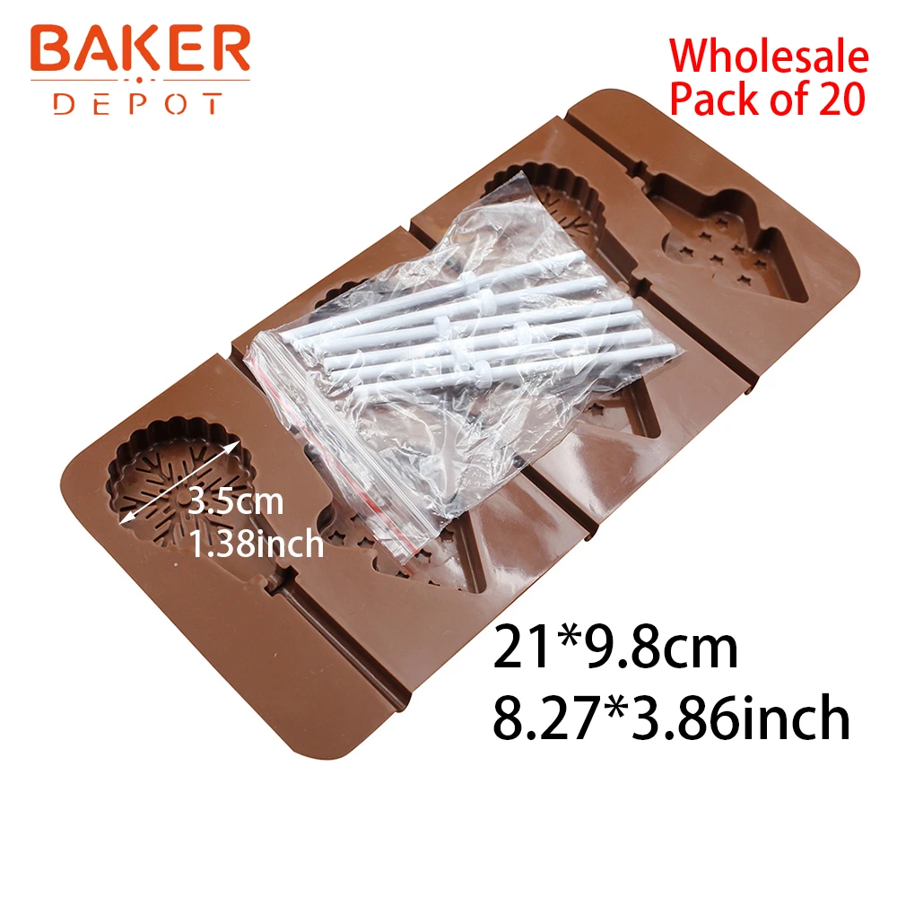 BAKER DEPOT силиконовые формы для леденцы Конфеты Шоколад Рождество клейкий бисквит форма украшения торта набор инструментов 20