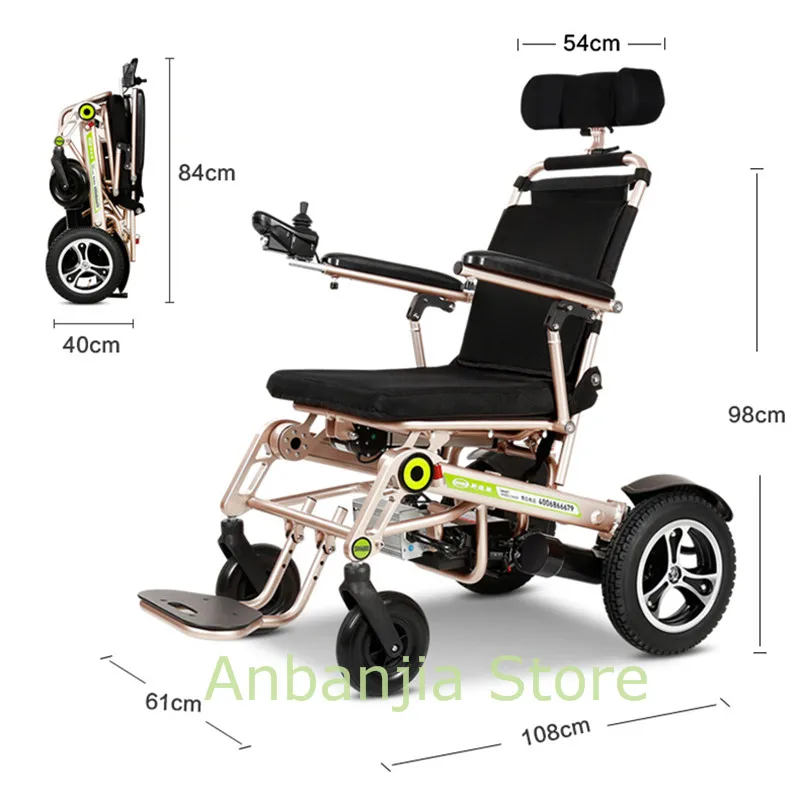 Мобильный Bluetooth автоматический контроль Складная коляска с электроприводом алюминиевая рама