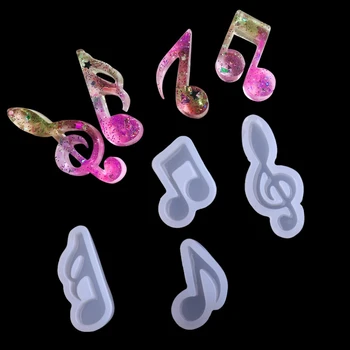 

4Pcs/Set Music Notes Silicone Molds Epoxy Resin Casting Mould for DIY Craft Charm Earring Necklace Pendant Jewellery Making Tool