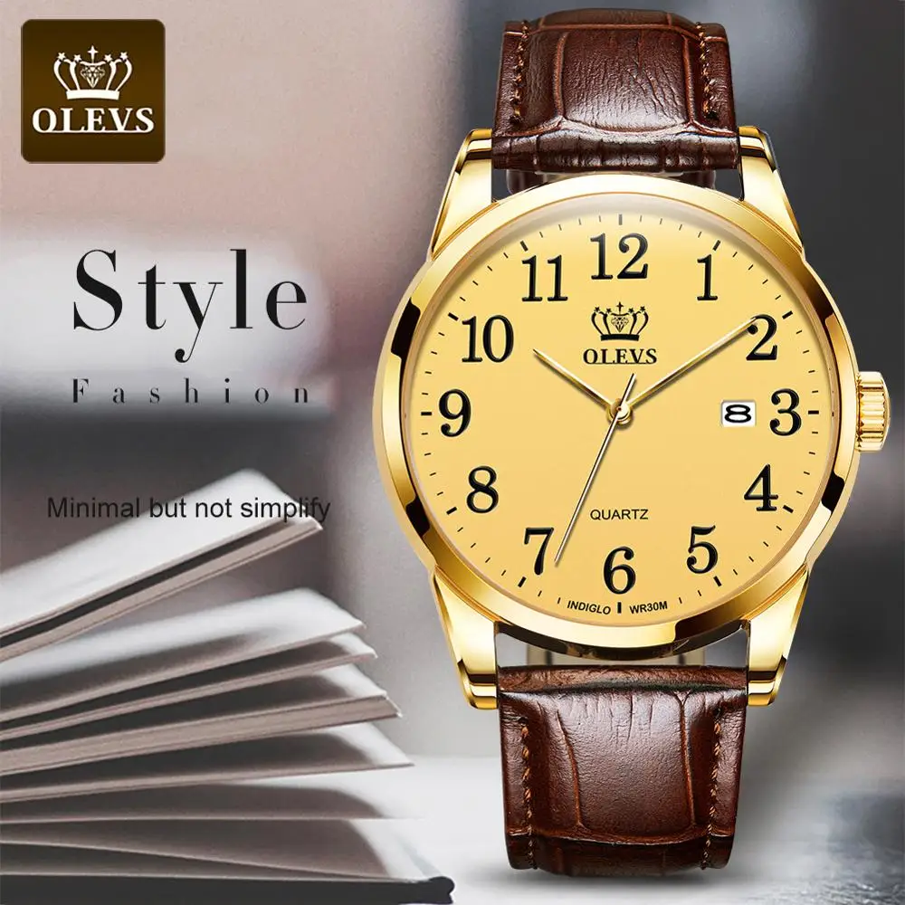 

OLEVS high end quartz watch simple digital scale single calendar waterproof women's watch brand table