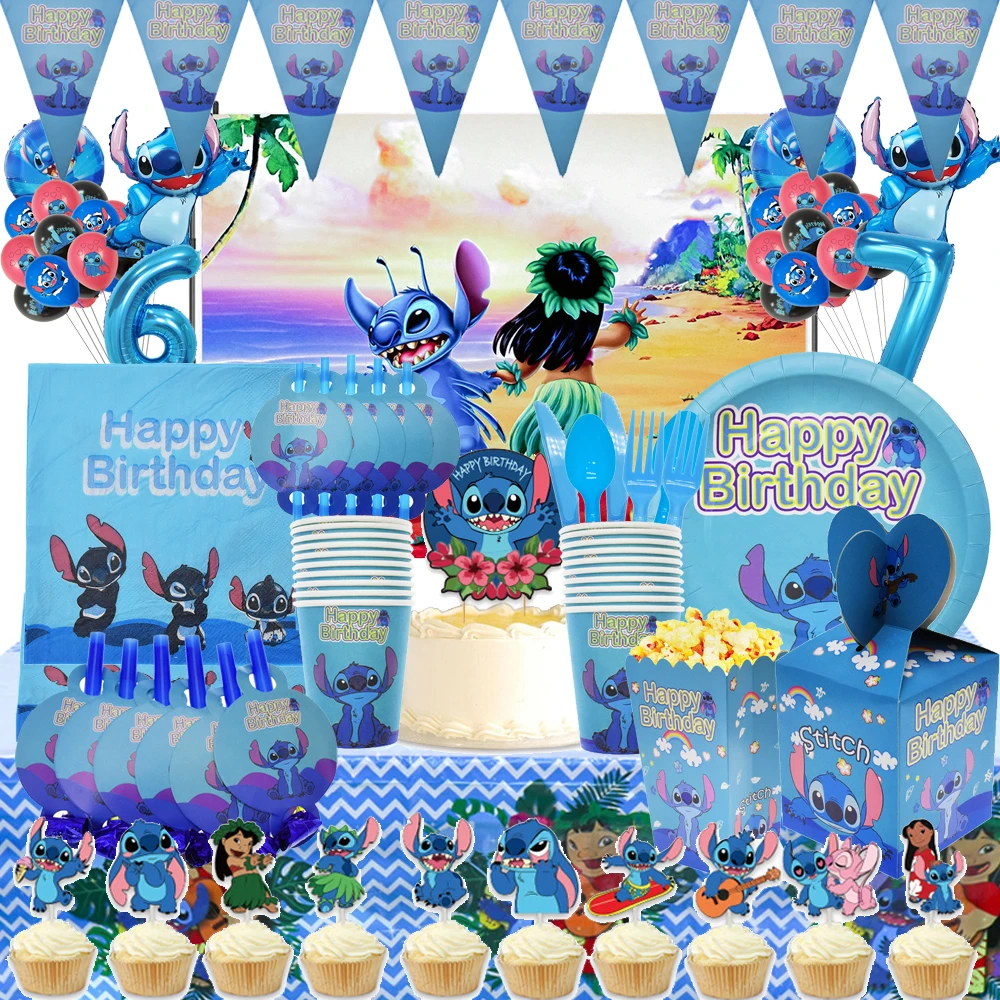 Stitch party  Birthday party theme decorations, Girl birthday decorations, Bday  party theme