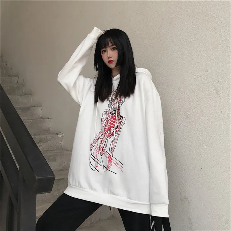 Lychee девушки мультфильм девушка женщины с капюшоном флисовые кофты Весна Осень леди флисовые Топы повседневные свободные женские флисовые толстовки Топ