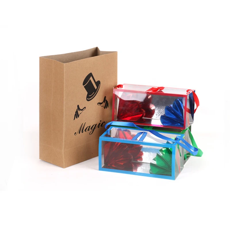 1pc Magic Creative Magic Toy Paper Bag Flower Box Empty Bag Empty Box Out Magic Props 3