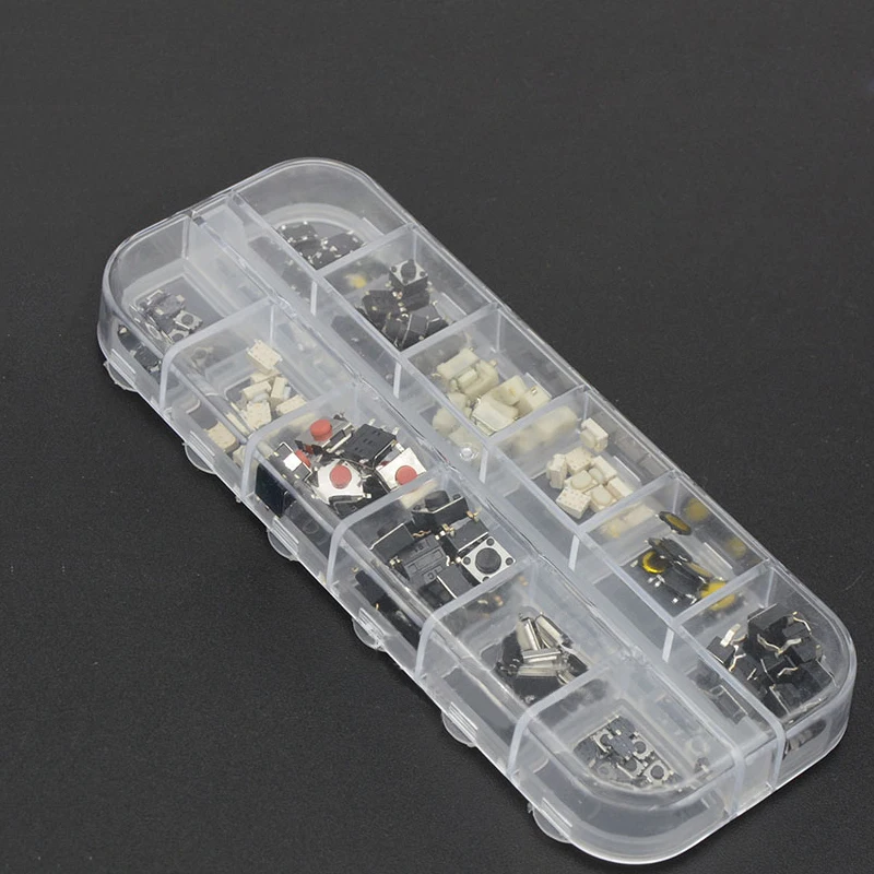 120pcs 12 Values Diy Car remote control key button switch button kit 4*4 3*6 3*4 patch touch switch button sample package