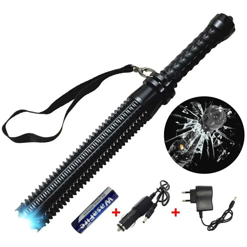 

Sets Powerful Zoomable XML Q5 Led Flashlight Telescopic Self Defense Stick Tactical Baton Rechargeable Flash Light Torch 18650