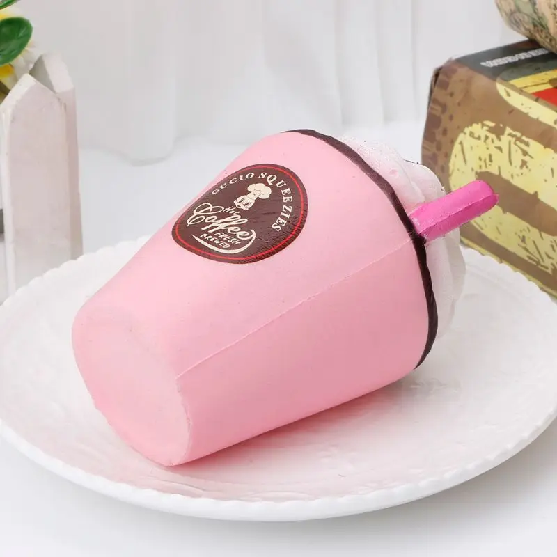 11CM Coffee Cup With Straw Squishy toys Kawaii Scent Slow Rising Squeeze Doll 634F