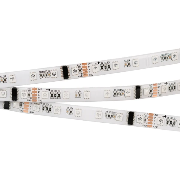 Светодиодная лента DMX-5000SE 24V RGB (5060 300 LEDx6) ( Закрытый IP65). Упаковка 5 м | Лампы и