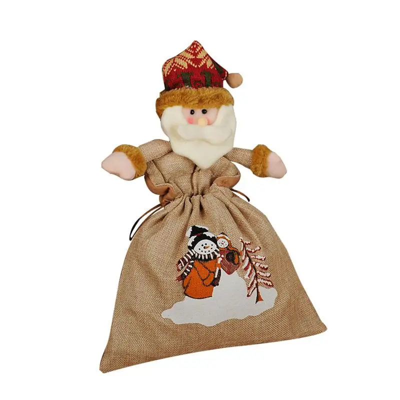 Santa Claus 1 шт. сумка для конфет легкий портативный милый мешочек для конфет для витрины - Цвет: Santa Claus