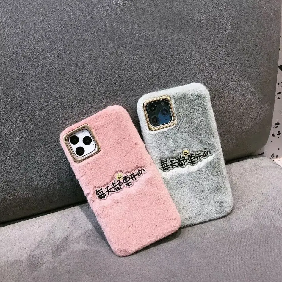 Милый вышитый плюшевый сердечный теплый чехол для телефона для iphone 11 pro max чехол для iphone XS MAX чехол XR X 6 6S 7 8 Plus чехол lucky