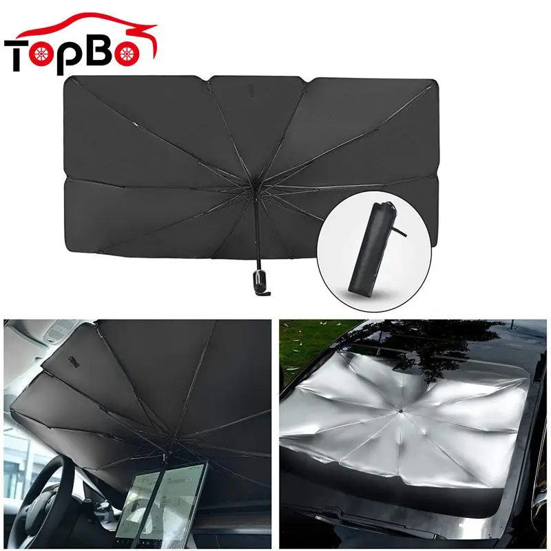 

Foldable Sun Shade Covers Parasol Car Sunshade Umbrella Front Windshield Sun UV Protector Windscreen Cover Interior Accessories