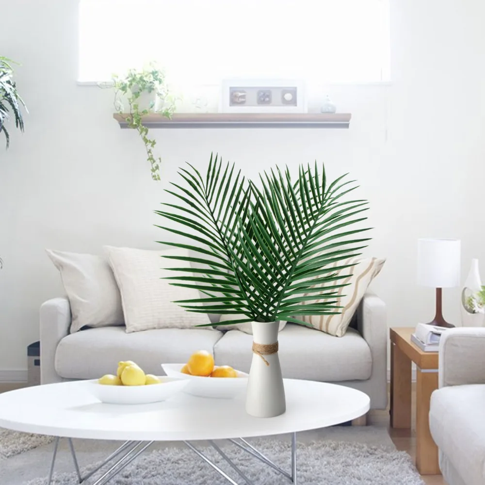 

9/10pcs Green Lifelike Artificial Palm Leaf Artificial Simulation Leaf Branch Leaves for DIY Party Wedding Home Decoration