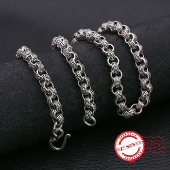 

S925 sterling silver men's necklace personality fashion classic jewelry domineering pattern wild shape 2018 new gift to send