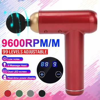 

9600rpm/m LCD Display 99 Speeds Massage Gun Fascia Gun Sport Therapy Muscle Massager Body Relaxation Pain Pain Slimming Shaping
