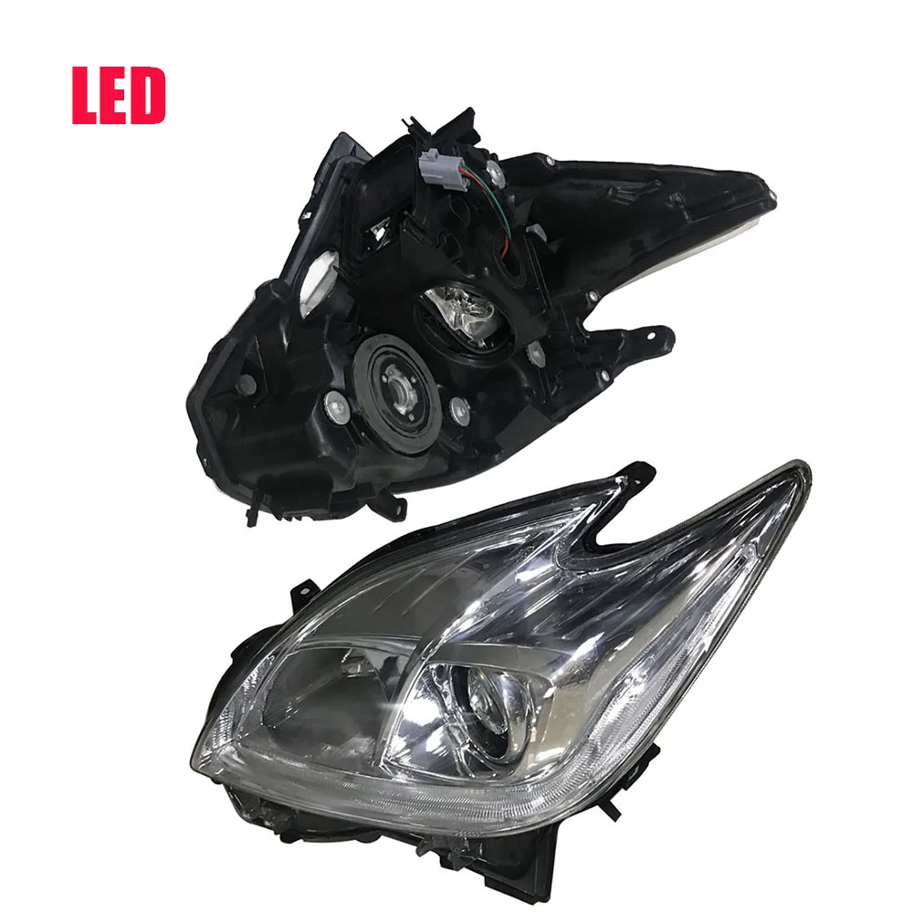 2個車のledヘッドライトトヨタプリウス用ZVW30ヘッドランプ