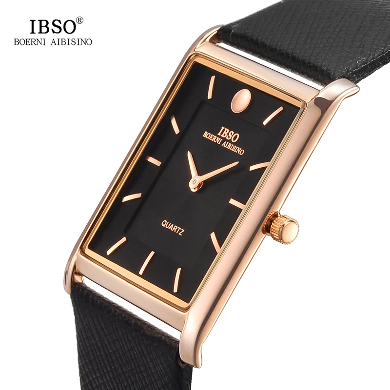 Orologio Da Polso Uomo Classico, Quadrante Rettangolare, Numeri Romani, Cinturino In Pelle
