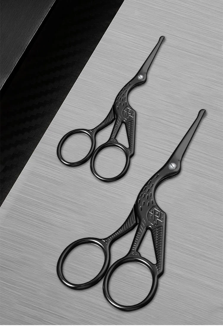 2021 Gesichtshaarschere, abgerundet, professionell, Edelstahl, Schnurrbart, Nasenhaar, Bart, Augenbrauen, Wimpern, Trimmen, Haarschneidemaschine – Detail 3