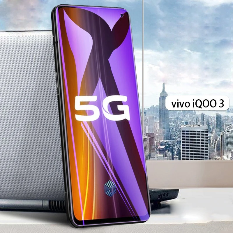 UVR для VIVO IQOO 3 Z6 защита экрана из закаленного синего стекла пленка IQOO3 крышка