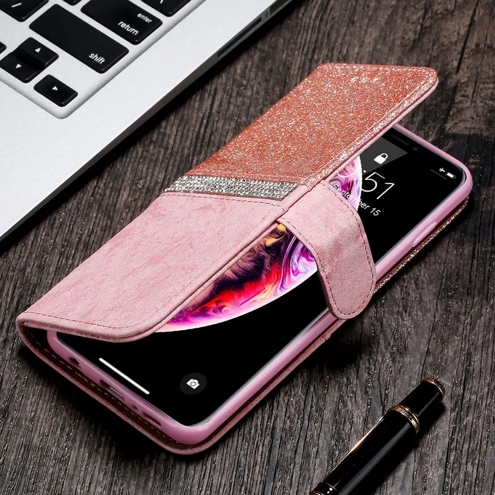 LCHULLE роскошный флип-кошелек из искусственной кожи чехол для huawei P30 Pro P20 P8 P9 P10 Lite Магнитный блестящий чехол для телефона huawei mate 20