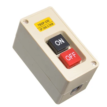 

TBSP-330 Power Push Button Switch 3.7Kw 30A Power Push Button Switch Station ON/OFF Lock Tend For Textile Mechanical Equipment