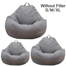 

Large Small Lazy Sofas Cover Chairs without Filler Linen Cloth Lounger Seat Bean Bag Pouf Puff Couch Tatami Living Room