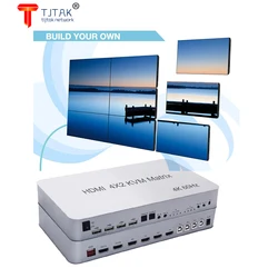 Commutateur de matrice 4x2 HDMI KVKVM, moniteur double extensible 4K @ 60Hz, prise en charge des dispositifs de contrôle d'ordinateur usb 2.0, at4 