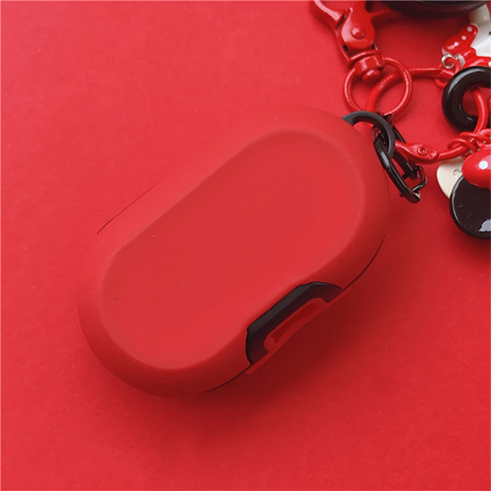 3D милый силиконовый чехол для samsung Galaxy Buds зарядный рукав защитный чехол Bluetooth наушники кожа брелок мультфильм кулон