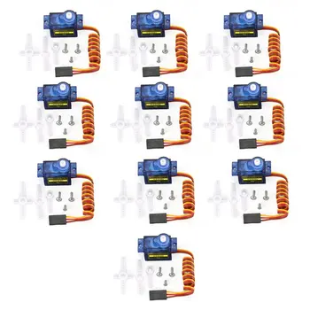 

DXW 90 10Pcs 9g Micro Mini Servo Motor Horns for SG90 RC Robot Arm Helicopter Foamy Airplane Car Racing Boat Model Spare Parts