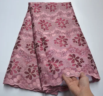 

High Quality Soft Cotton Lace Fabric France Lace with Stone Latest African Swiss Voile Lace In Switzerland Lace Fabric For Dress