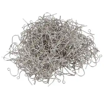 

250 Pairs Silver Tone Ear Wire Hooks Earring Findings 20x10mm (Nickel Free)