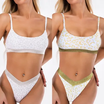 

Two-Piece 2020 Separates Bikini Women Swimwear Leopard Bikini Sexy Biquini Swim Suit Push Up Swimsuit Female Beachwear Swimming