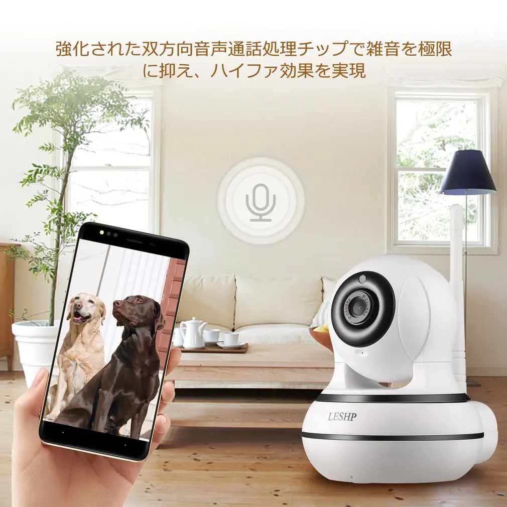 LESHP домашняя ip-камера безопасности, беспроводная Wi-Fi камера, двухсторонняя аудио-видео-радионяня, 960P HD, ночное видение, обнаружение движения