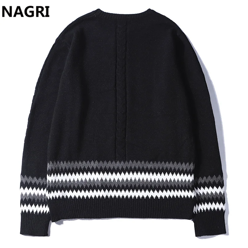 Streetwear Sweater Men Winter Autumn Vintage Pullovers Knitting Warm Stripe Casual Jumper Men Wool Brand Sweater Pull Homme