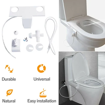 

Bidet Attachment Self Clean Nozzles Adjustable Water Spray NonElectric Mechanical Bidet Toilet Seat Attachment