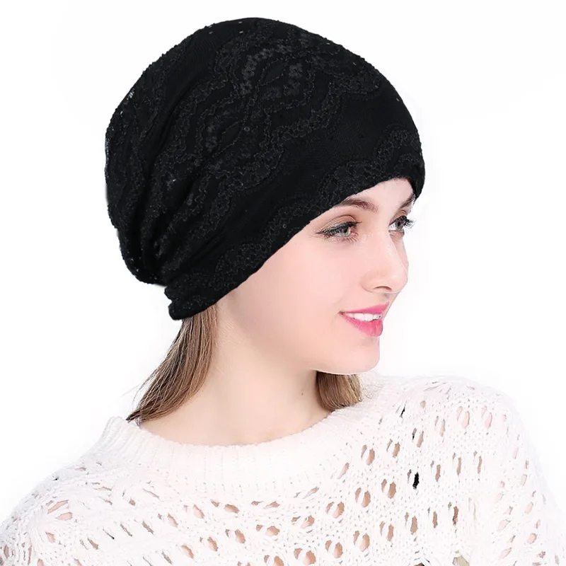 YSDNCHI, Женская бандана, шапка s, женская, кружевная, Skullies, головной платок, обертывание, цветок, мешковатая, головной убор, мягкая шапка, тюрбан, шапка, женский головной убор, шапочки