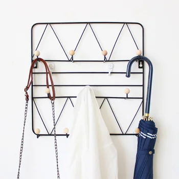 

Nordic Wrought Iron Hooks Hanger Holder Clothes Storage Hidden Hook Wall Hanging Hanger Home Decor For Wall Ornaments