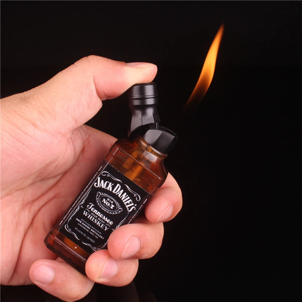 Mini Creative Lighter Butane Gas Lighters Red Wine Bottle Shape Novelty Without Fuel | Дом и сад