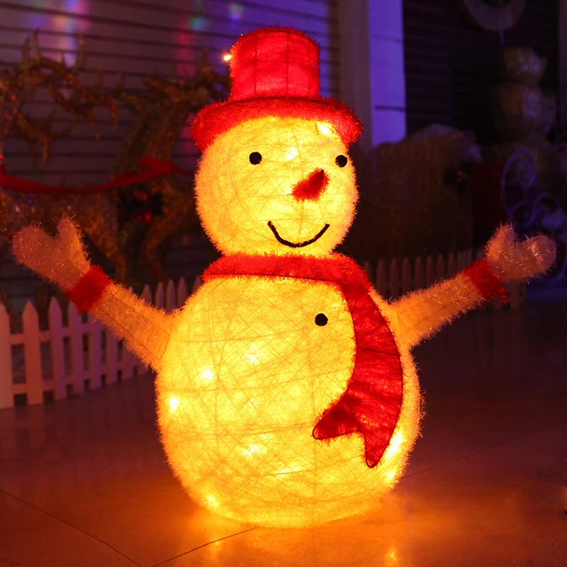 Рождественский светящийся Снеговик отель сцена окна украшения Рождественская елка украшения большой гостиничный сцена рождественские принадлежности