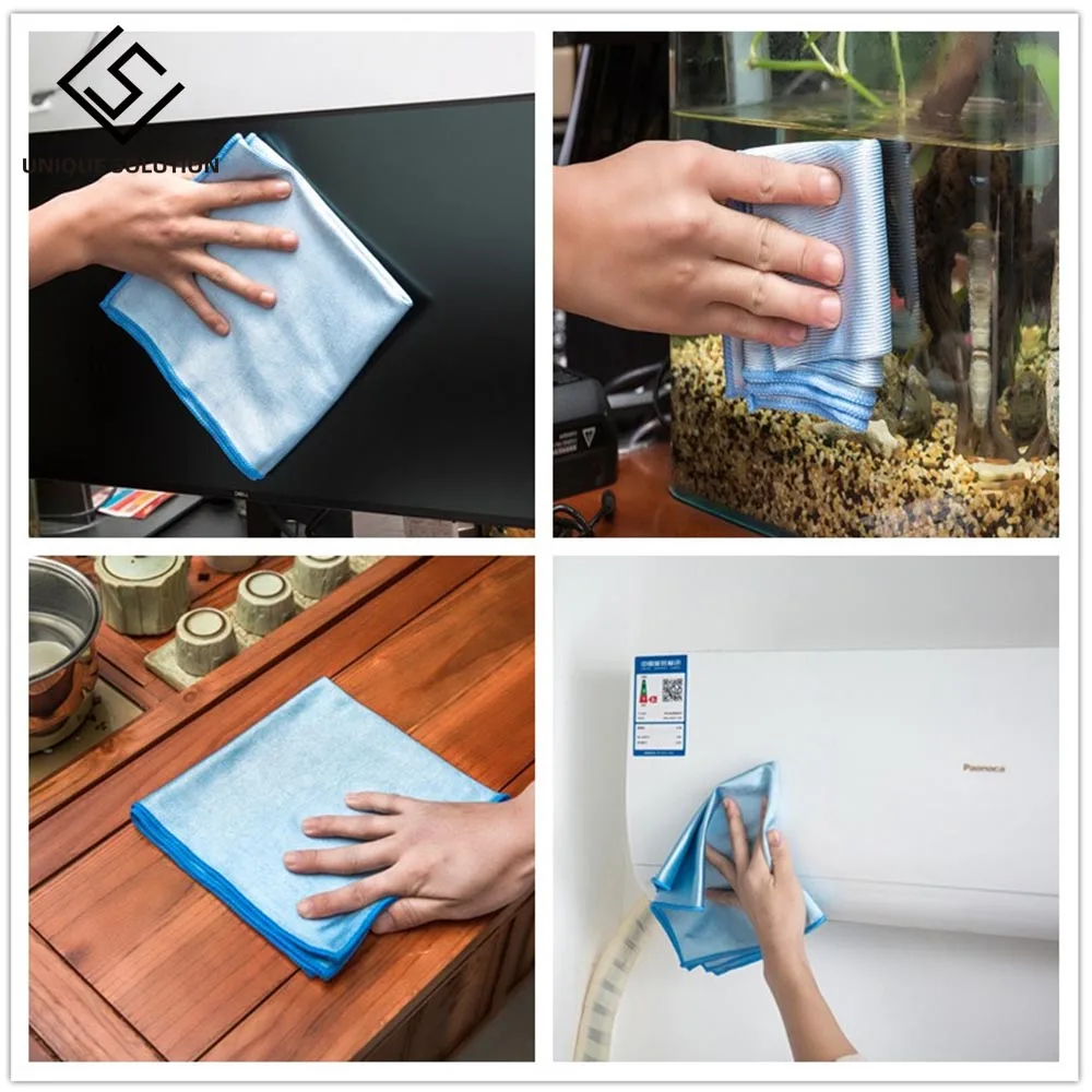 No Trace Absorbable 3 Size Soft Microfiber No Lint Window Car Rag Cleaning Towel Kitchen Cleaning Cloth Wipes Wipe Glass Cloth 2