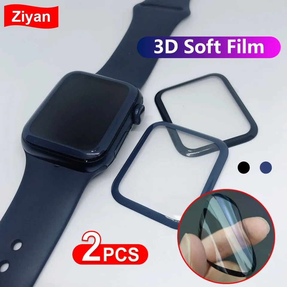 Гидрогелевая пленка для Apple Watch 2 шт. 3D полное покрытие HD прозрачная 7/6/5/4 41 мм 45 40 44