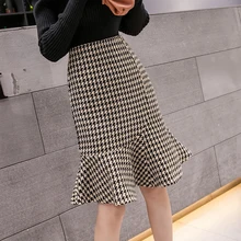 Новые модные короткие Для женщин юбка сезон qian длинный ветреной погоды туфли на высоком каблуке с вырезом «юбка в виде хвоста Кофе Mr Hague 6879