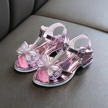 

Princess Girls Sandals Kids Shoes For Girls Dress Shoes Little High Heel Glitter Summer Party Wedding Sandal Girls Shoe